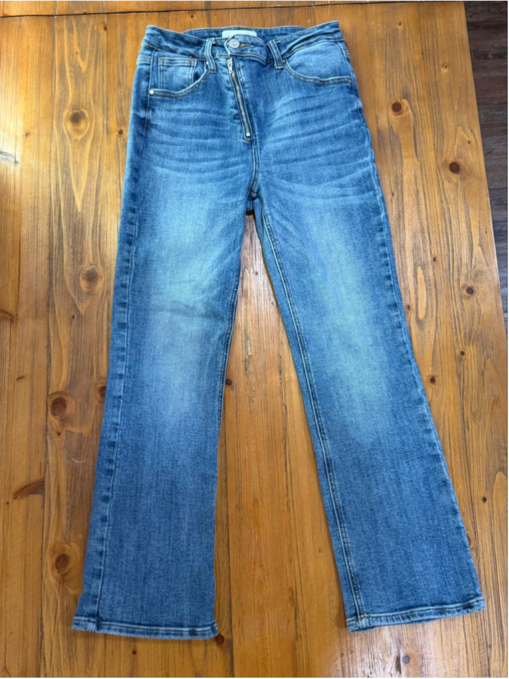 RISEN High Rise Cropped Flare Jeans Size 7/28